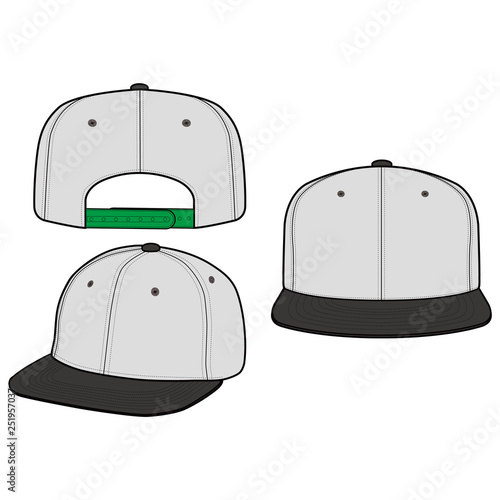 SNAPBACK Cap Fashion flat vector mockup design