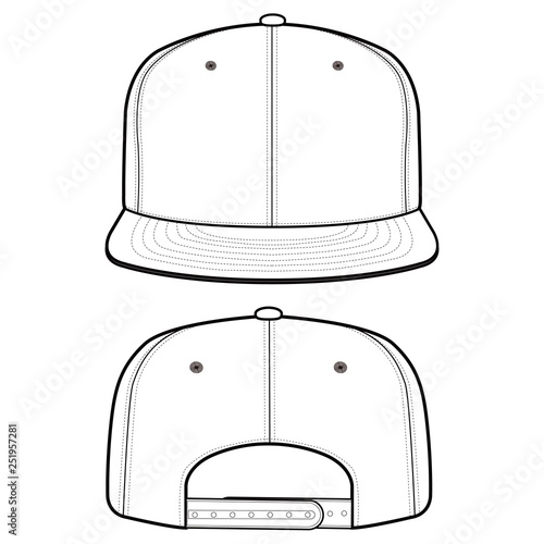 SNAPBACK Cap Fashion flat vector mockup design