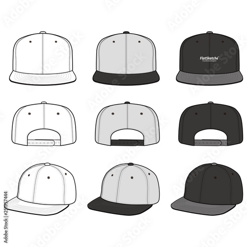 SNAPBACK Cap Fashion flat vector mockup design