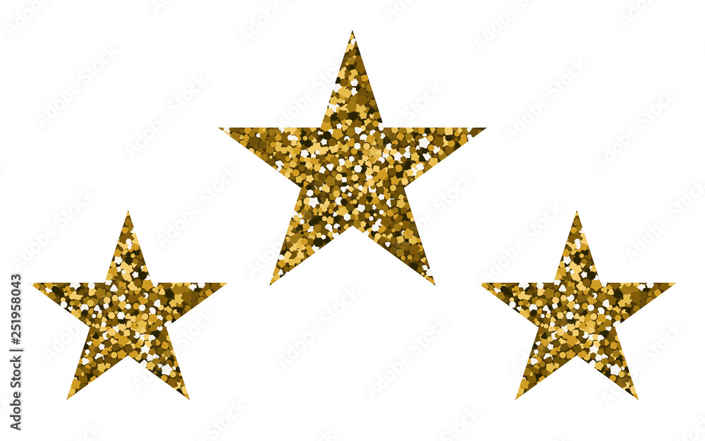 Golden shiny stars. Golden shiny stars.