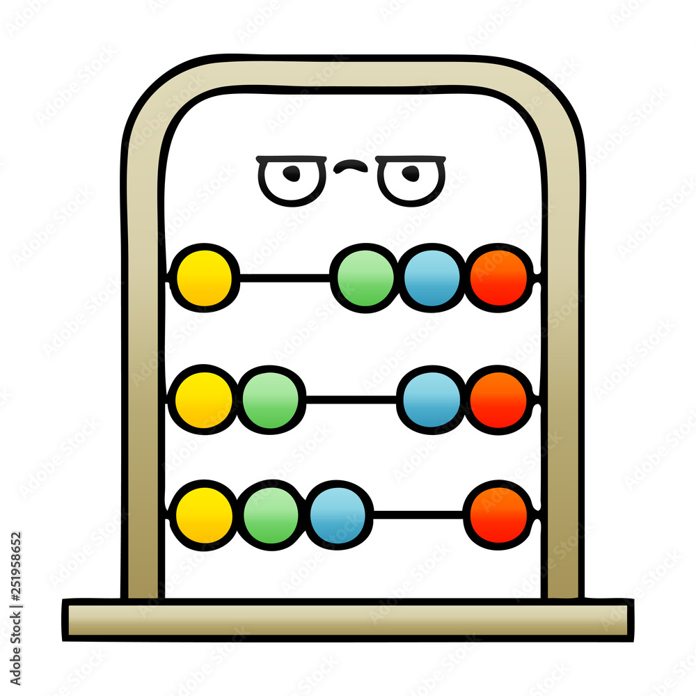 gradient shaded cartoon abacus gradient shaded cartoon abacus