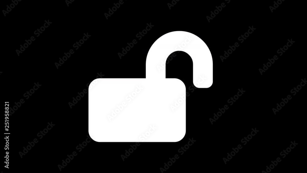 From the Glitch effect arises lock open symbol. Then the TV turns off. Alpha channel Premultiplied - Matted with color black From the Glitch effect arises lock open symbol. Then the TV turns off. Alpha channel Premultiplied - Matted with color black