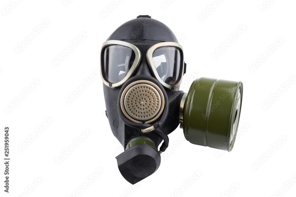 black gas mask on white isolated black gas mask on white isolated