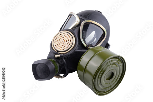 Gas mask on white isolated background