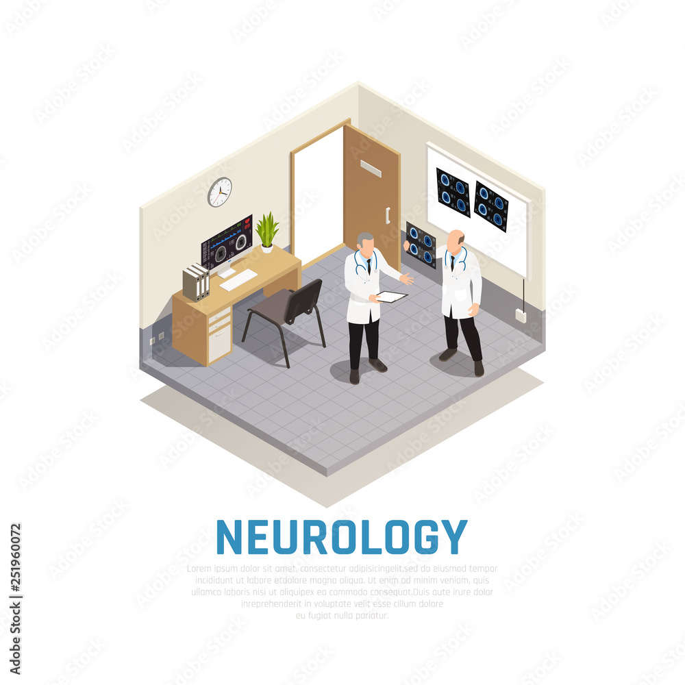 Neurology Isometric Composition Neurology Isometric Composition