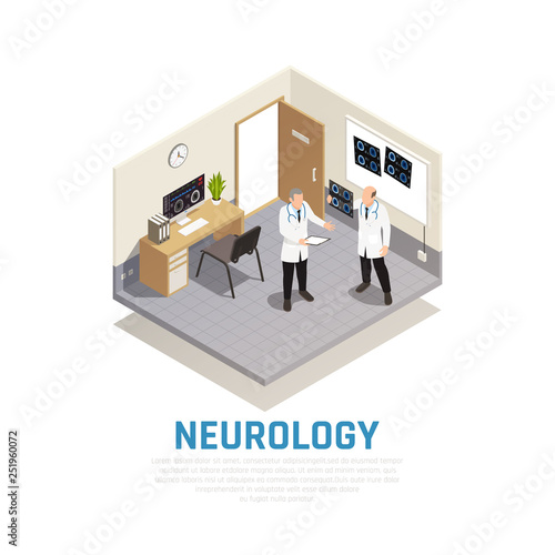 Neurology Isometric Composition