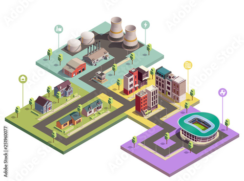 Urban Buildings Infographic Composition