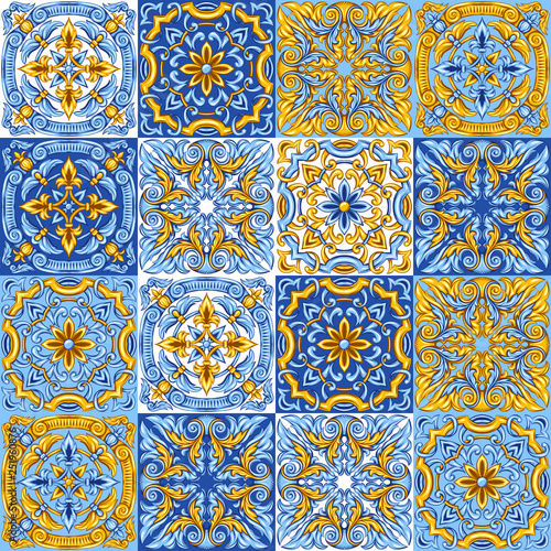 Portuguese azulejo ceramic tile pattern.