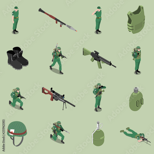 Soldier Equipment Isometric Set