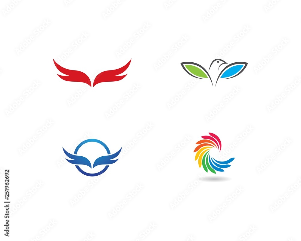 Wing bird logo Template Wing bird logo Template