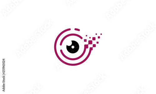 surveillance camera technology logo icon vector