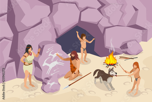Stone Age People Background