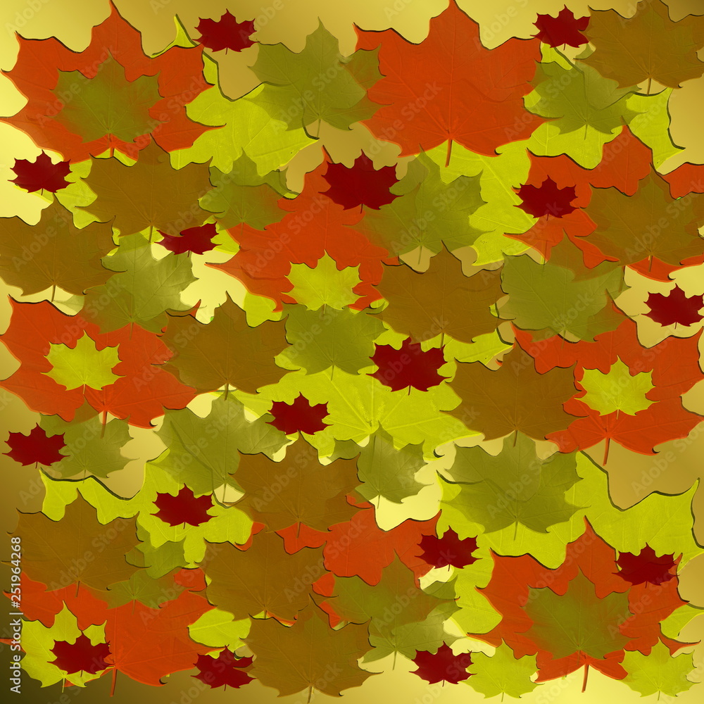 pattern of golden autumn leaves pattern of golden autumn leaves