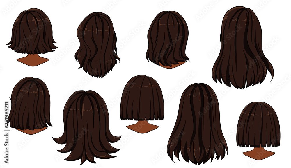 Beautiful hairstyle of woman hair. Rear view. Beautiful hairstyle of woman hair. Rear view.