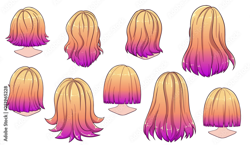 Beautiful hairstyle of woman hair. Rear view. Beautiful hairstyle of woman hair. Rear view.