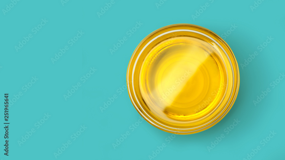 Top view of olive oil bowl isolated Top view of olive oil bowl isolated