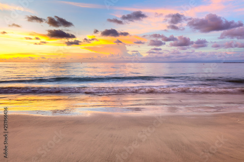 Sunset sunrise sky, cloud and ocean reflections © Taiga