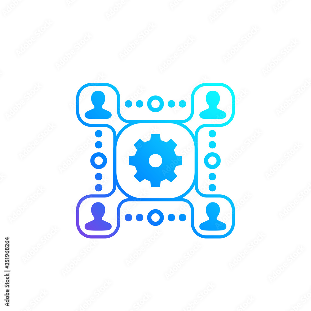 people interacting, management vector icon people interacting, management vector icon