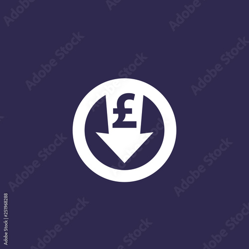 reduce costs icon with pound