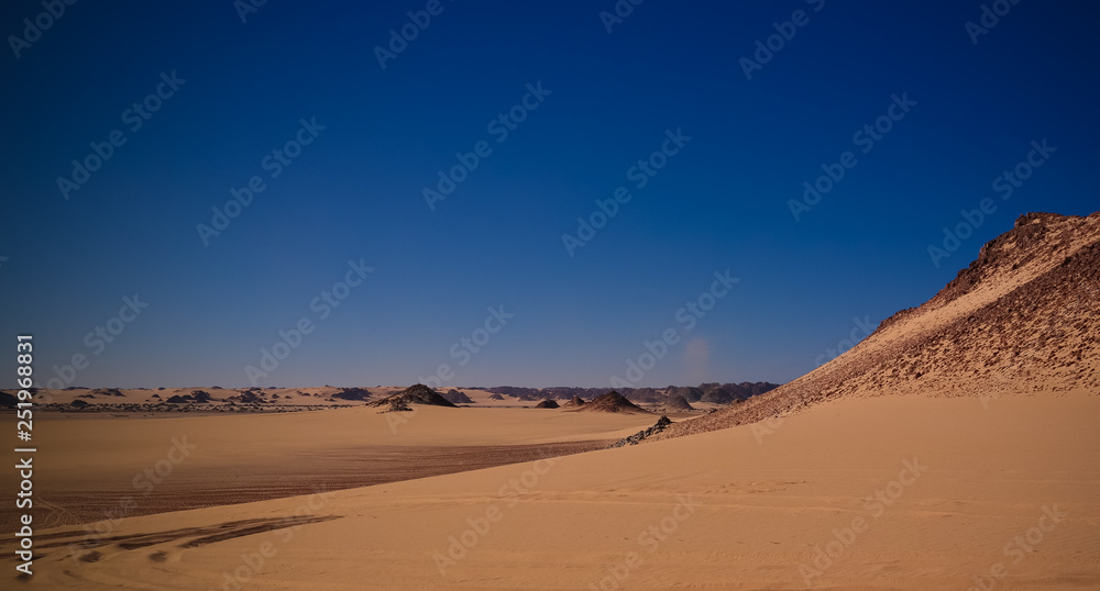 Abstract Rock formation at Tegharghart in Tassili nAjjer national park, Algeria