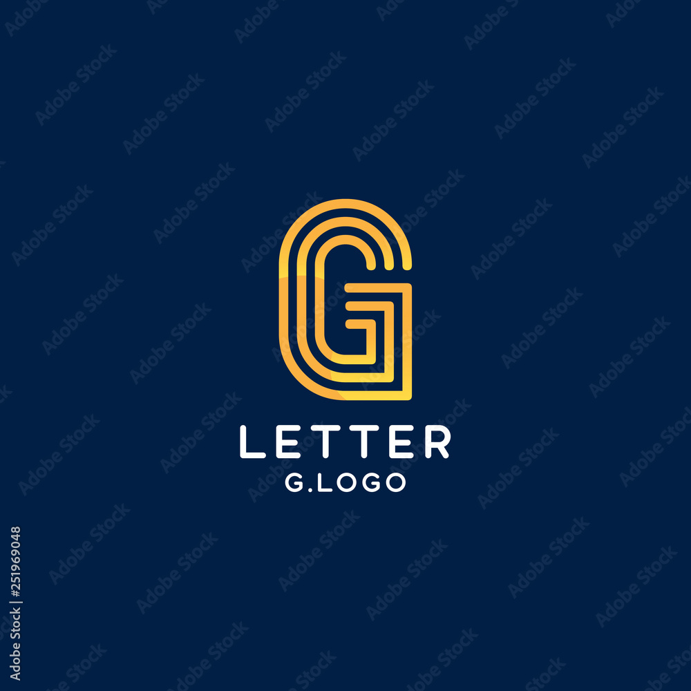 elegant and creative line letter G logo initial vector sign elegant and creative line letter G logo initial vector sign