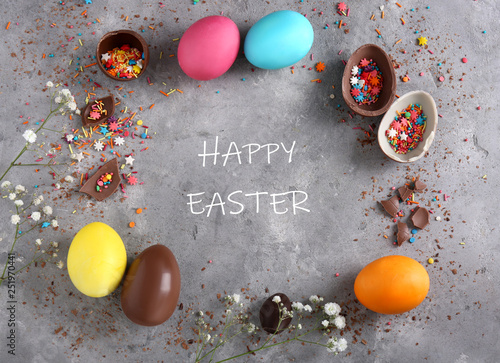 Easter composition with cho...