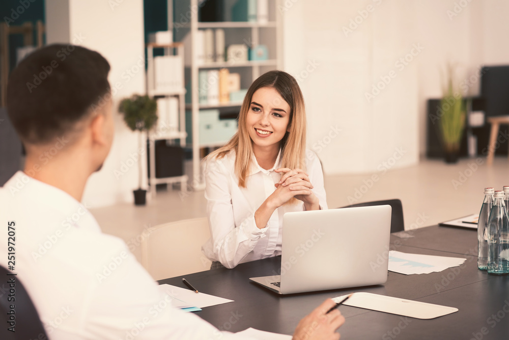Colleagues working at business meeting Colleagues working at business meeting