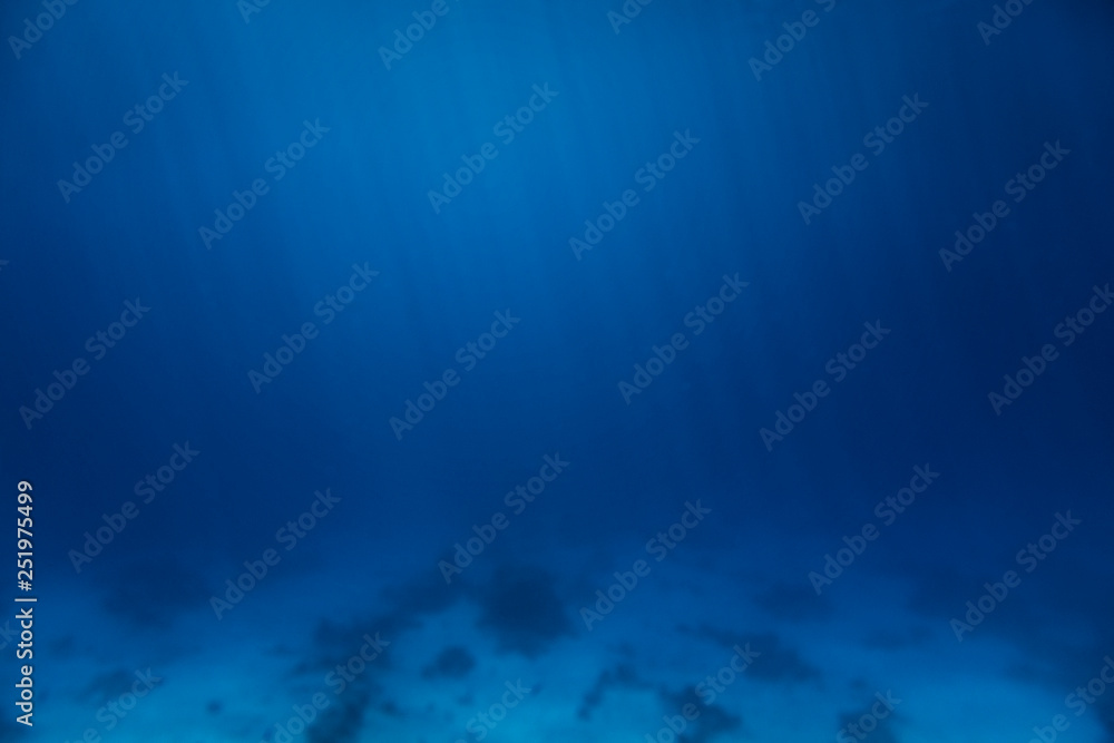 Deep Blue Seabed Underwater Background