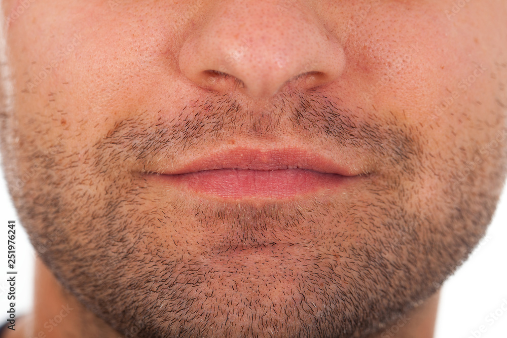 Obraz premium Makro włosia i usta