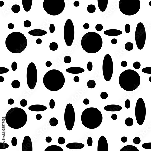 Seamless vector background, geometric black pattern