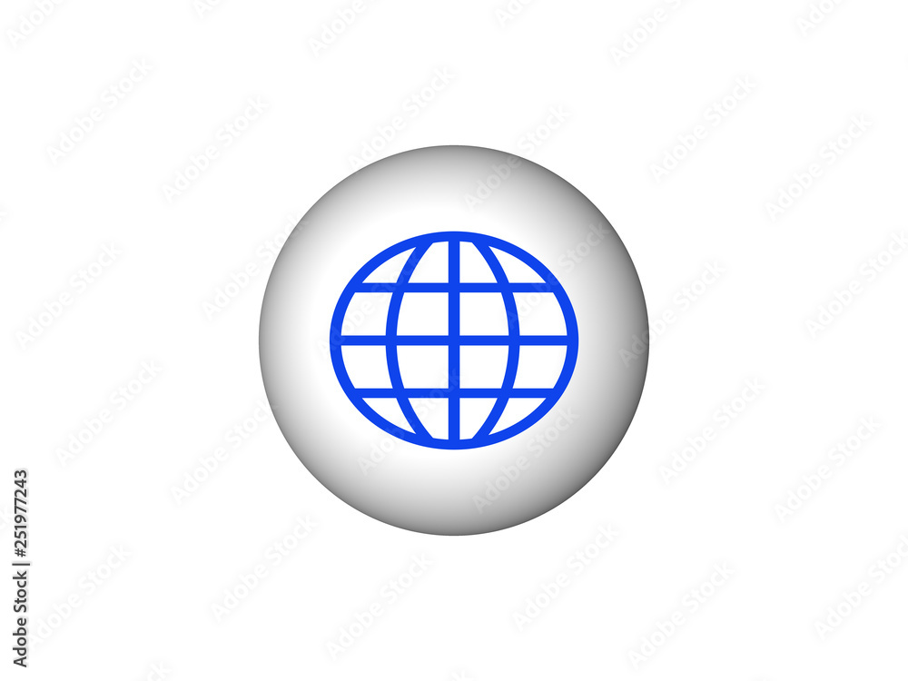 blue globe icon isolated on white background blue globe icon isolated on white background