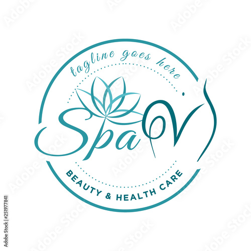 emblem logo for spa vagina logo icon vector template