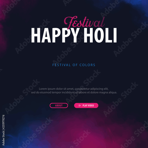 Happy Holi. Indian Festival of Colors. Vector Illustration.