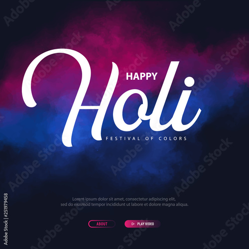 Happy Holi. Indian Festival of Colors. Vector Illustration.