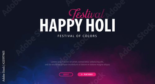 Happy Holi. Indian Festival of Colors. Vector Illustration.