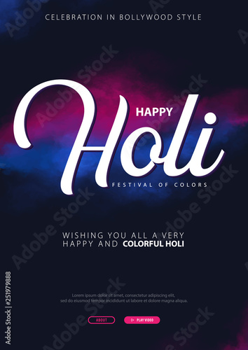Happy Holi. Indian Festival of Colors. Vector Illustration.