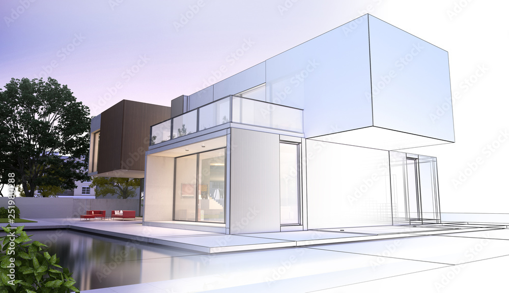 Modern luxurious home project evolution Modern luxurious home project evolution