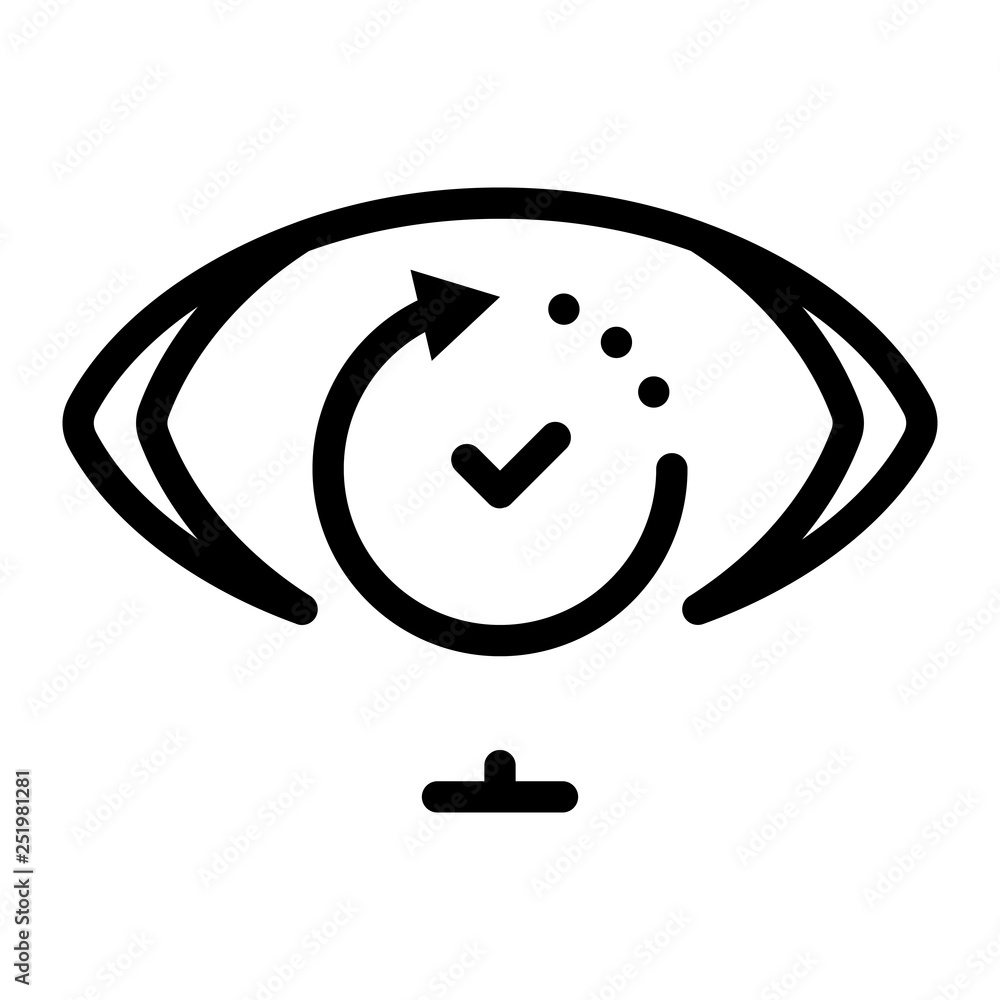 vision icon, outline black style vision icon, outline black style
