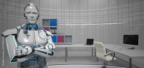 Humanoid Robot Medica Assistant Hospital