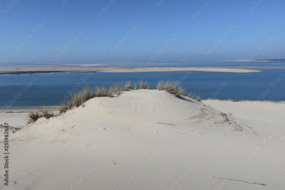 Dune of Pilat in Pyla Arcachon in south west France is the largest sandy desert in Europe Dune of Pilat in Pyla Arcachon in south west France is the largest sandy desert in Europe