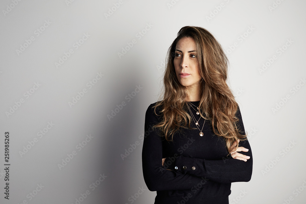 Handsome attractive business woman isolated on white background Handsome attractive business woman isolated on white background