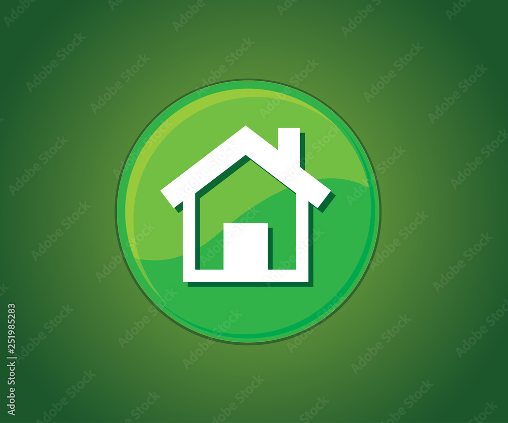 Web home flat icon for apps and websites Web home flat icon for apps and websites