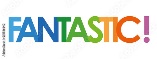 fantastic  text in white background