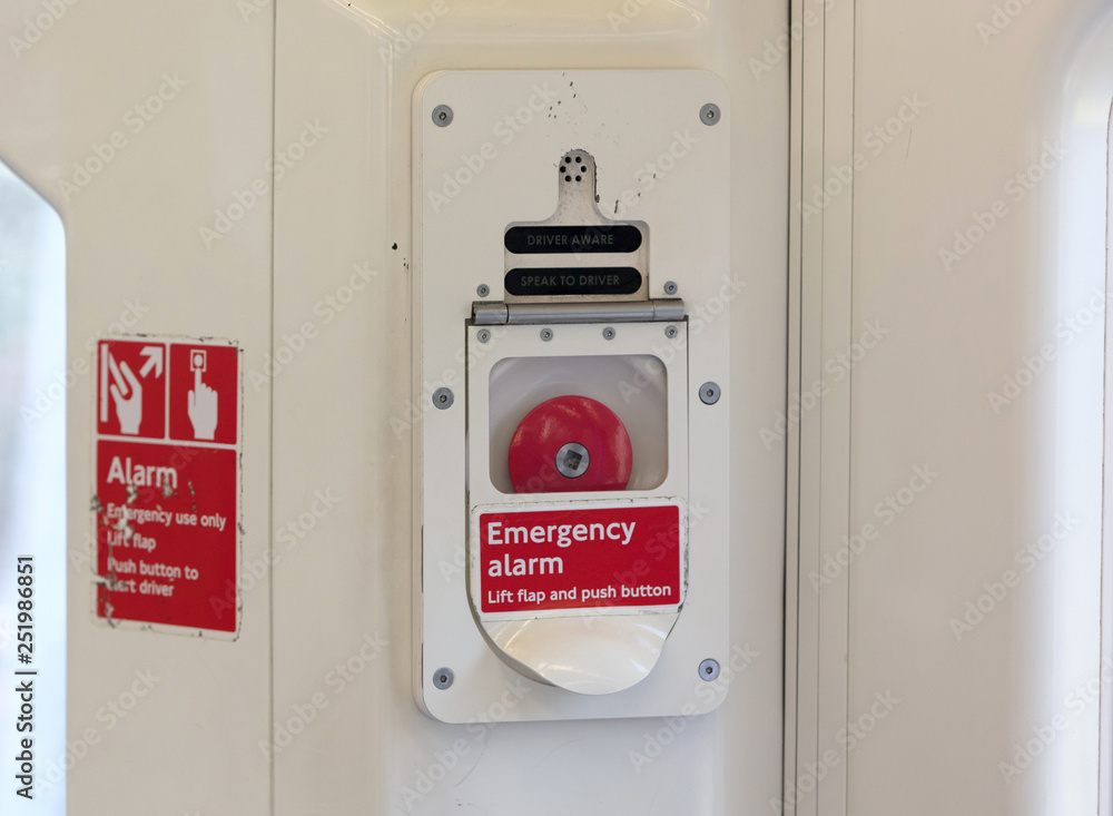 Emergency alarm button, London metro Emergency alarm button, London metro
