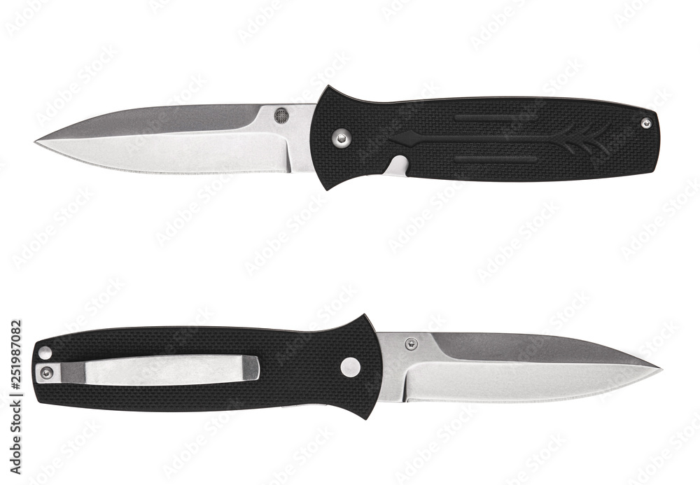 penknife folding knife isolated on white. penknife folding knife isolated on white.