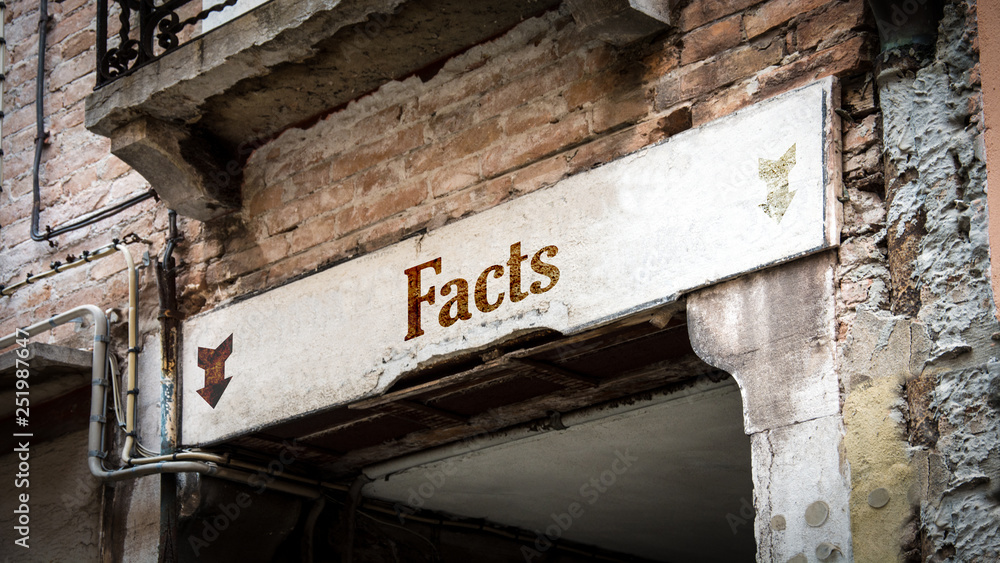 Obraz premium Sign 383 - Facts