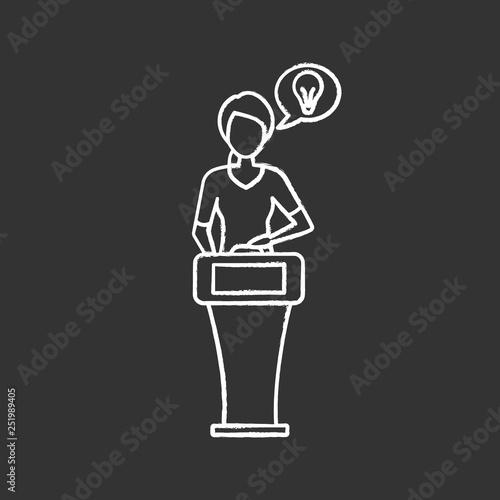 Quiz show chalk icon
