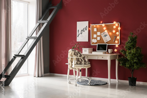 Interior of modern room wit...