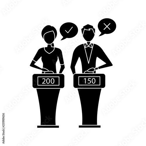 Quiz show glyph icon