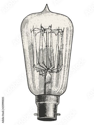 Edison Light bulb vector illustration